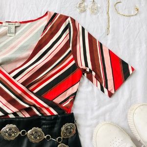 Crop - Red Cross over cap sleeve